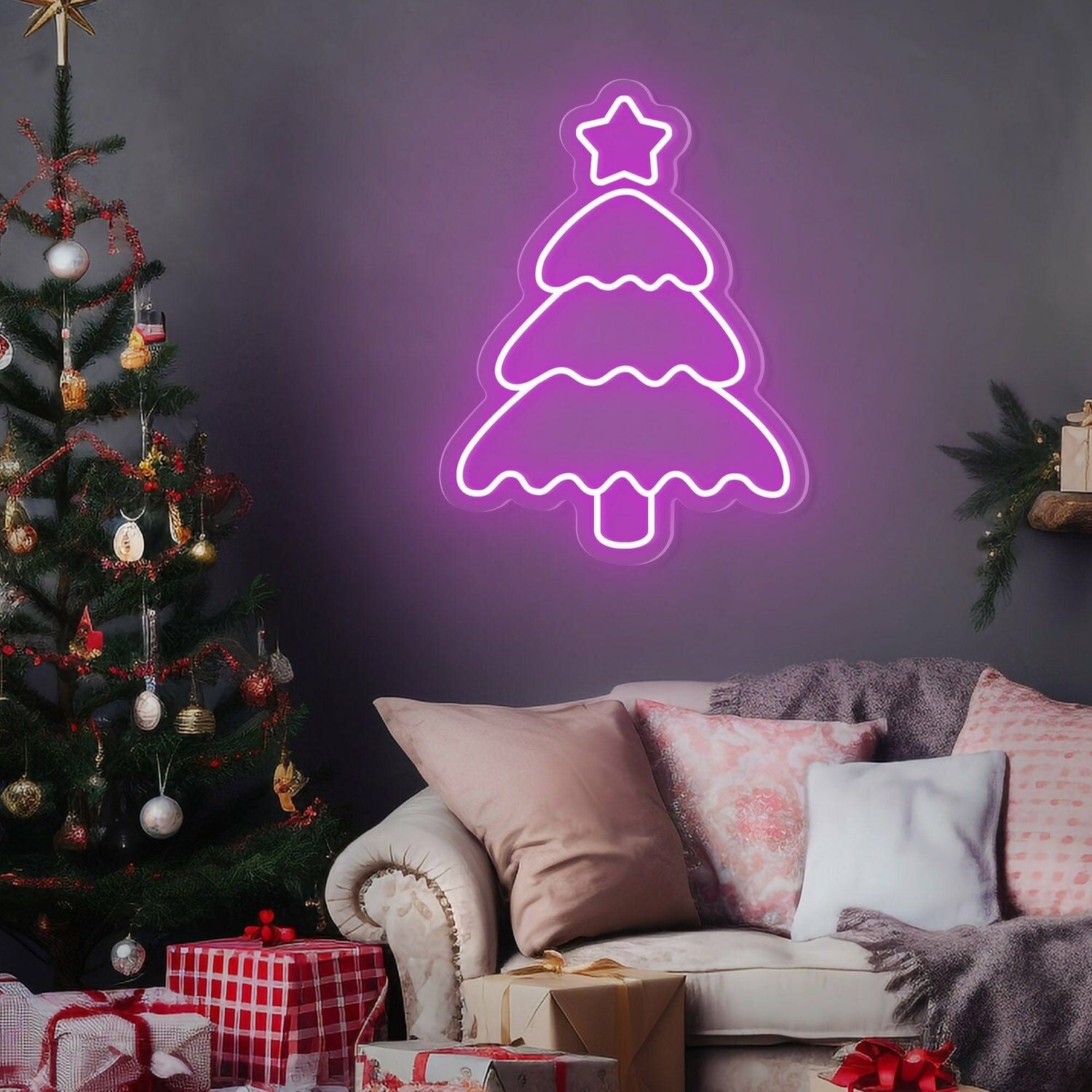 Holiday Celebrations Christmas Tree Shining Star Neon Sign | Shineneon