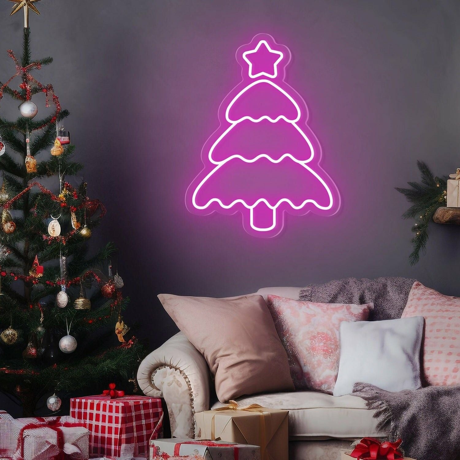 Holiday Celebrations Christmas Tree Shining Star Neon Sign | Shineneon