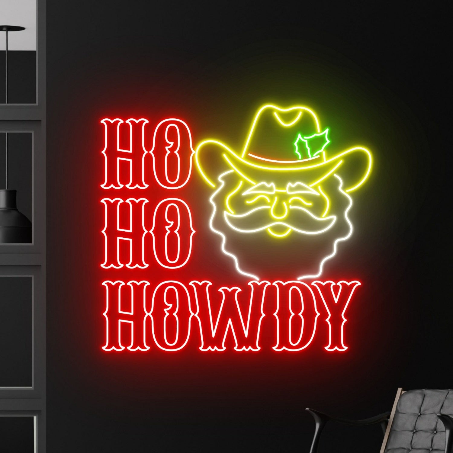 Holiday Season Howdy Santa Claus Led Neon Sign | Shineneon