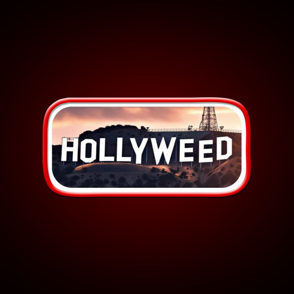 Hollyweed Hemp Inspired Green Leaf Led Neon Sign Rgb Color - LED neon sign view 10