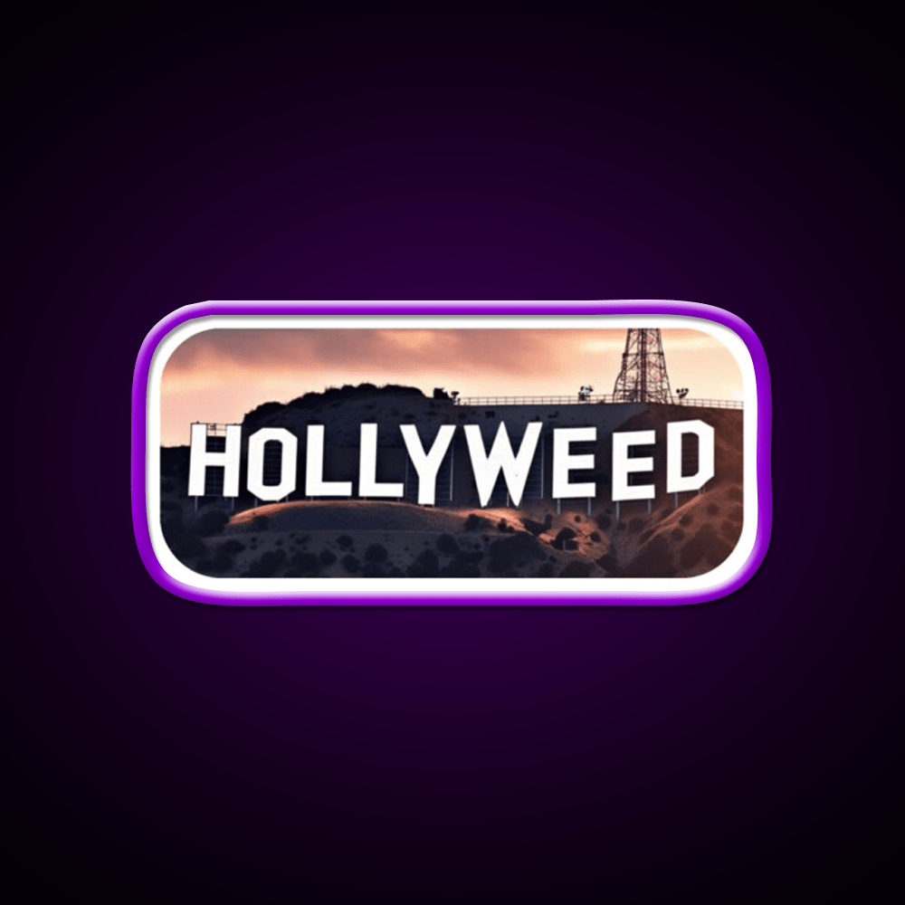Hollyweed Hemp Inspired Green Leaf Led Neon Sign Rgb Color - Shineneon