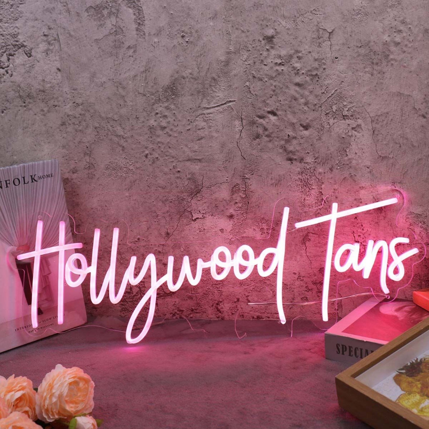Hollywood Tans Red Led Neon Sign - Shineneon