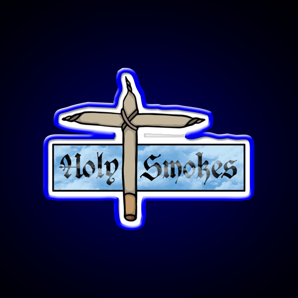 Holy Smokes Hemp Inspired Green Leaf Led Neon Sign Rgb Color - LED neon sign view 5