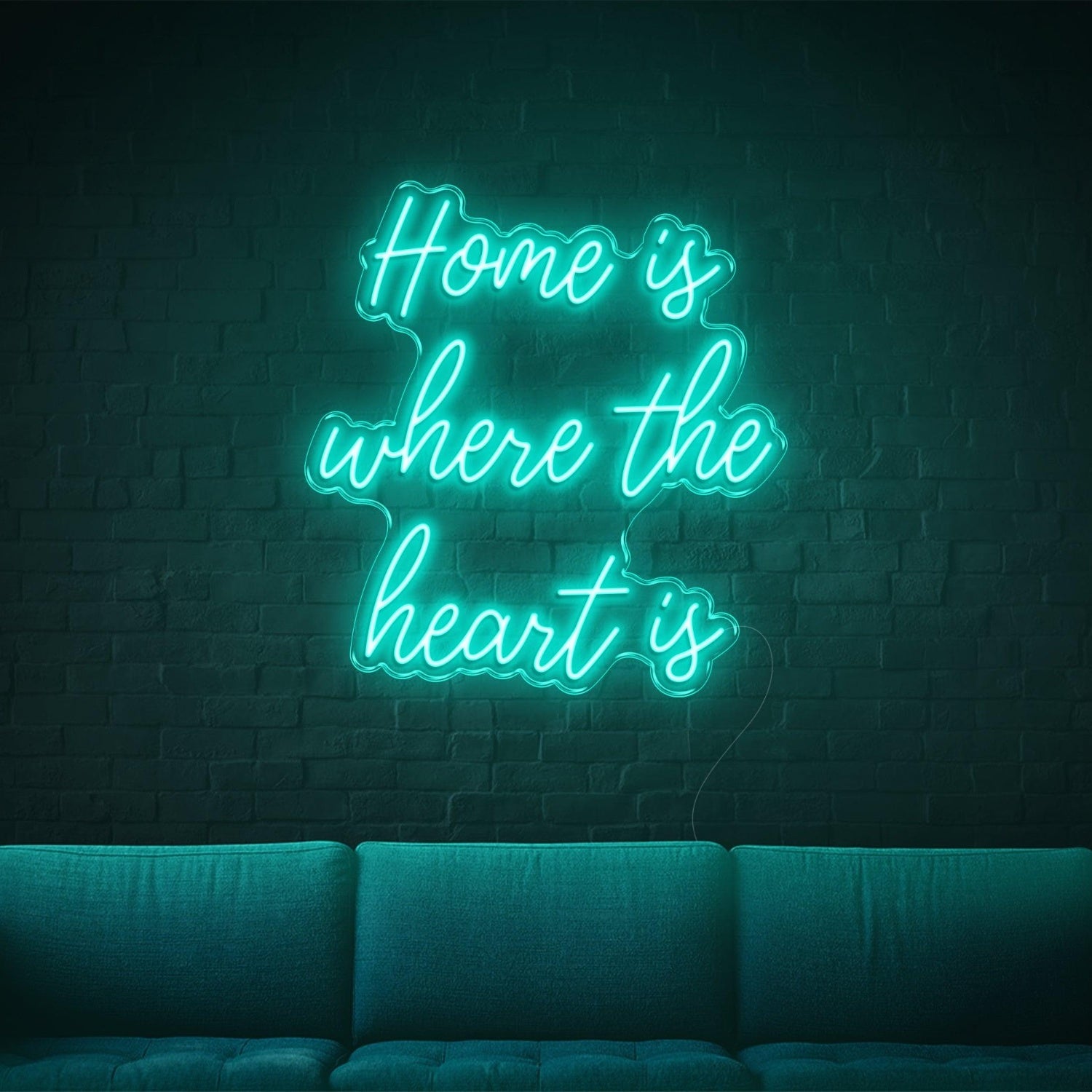 Home Is Where The Heart Is Bright Pink Led Neon Sign For Living Room Wall Art | Shineneon