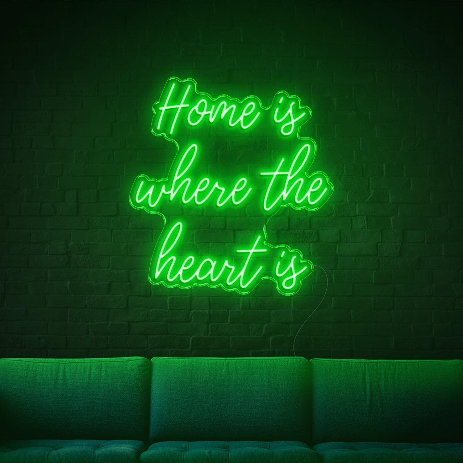 Home Is Where The Heart Is Bright Pink Led Neon Sign For Living Room Wall Art | Shineneon