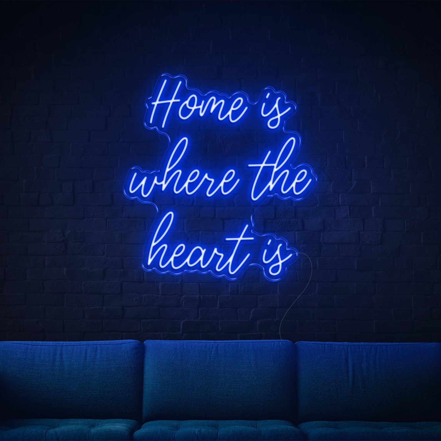 Home Is Where The Heart Is Bright Pink Led Neon Sign For Living Room Wall Art | Shineneon