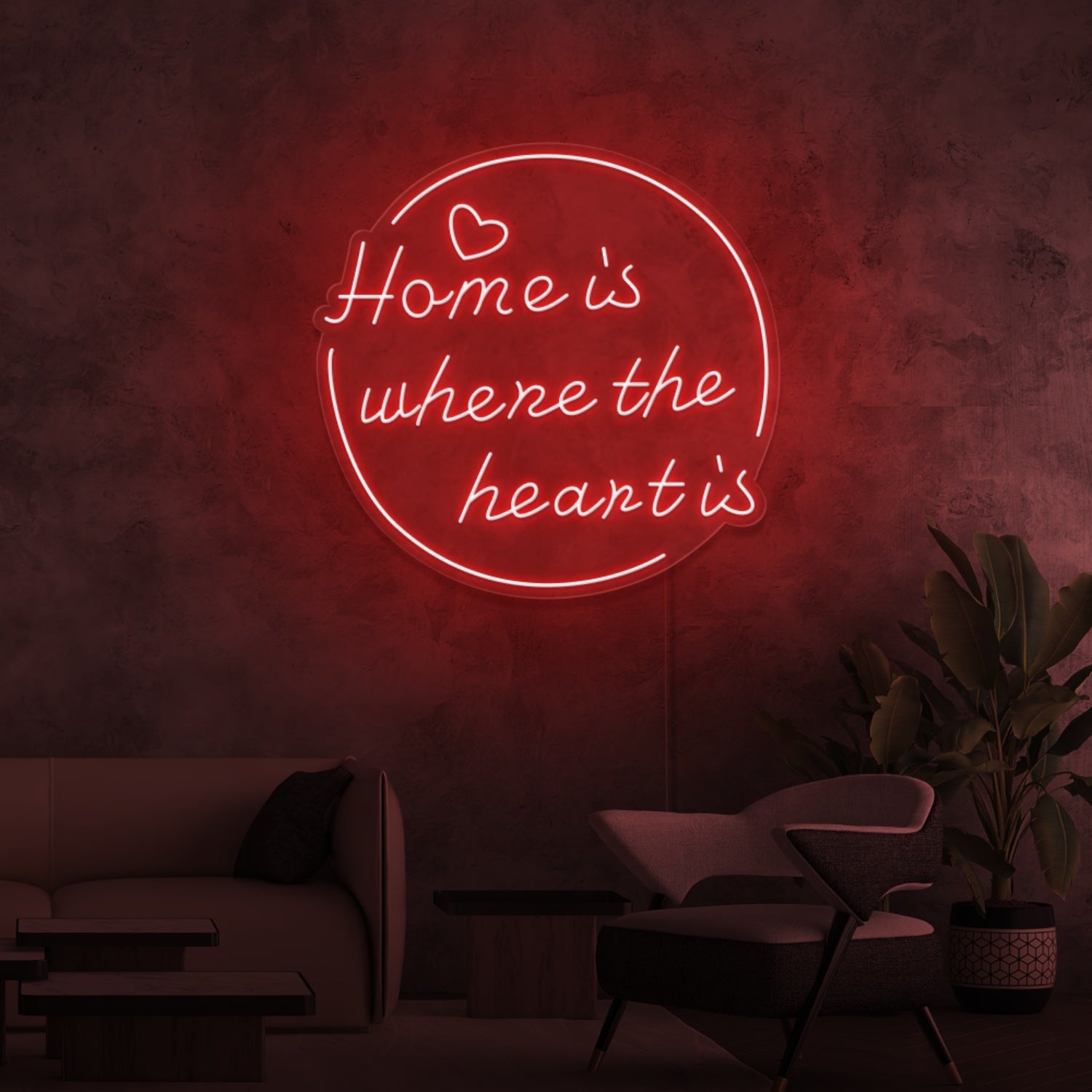 Home Is Where The Heart Is Led Neon Signs - Shineneon