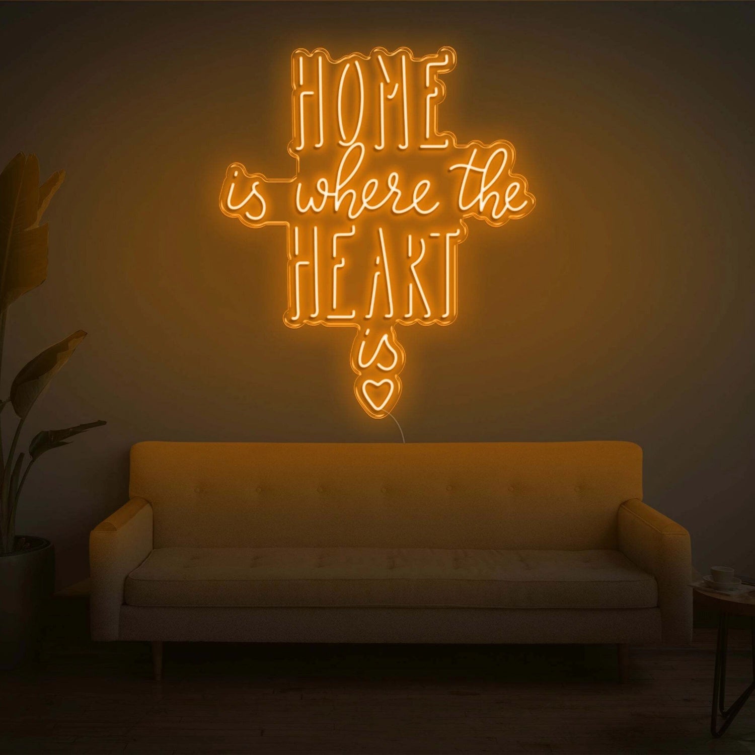 Home Is Where The Heart Is V2 Led Neon Sign | Shineneon