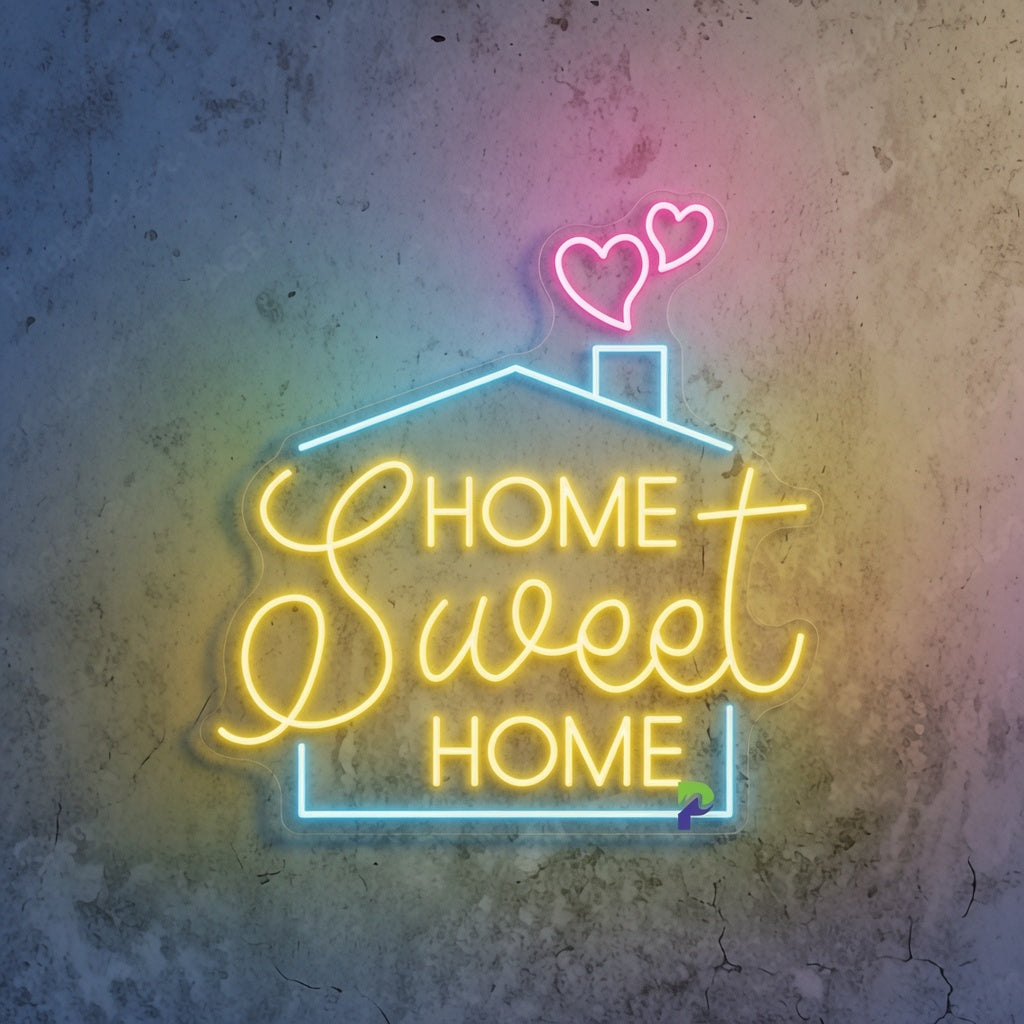 Home Sweet Home LED Neon Sign Bedroom Decor - 01 Original Product Image