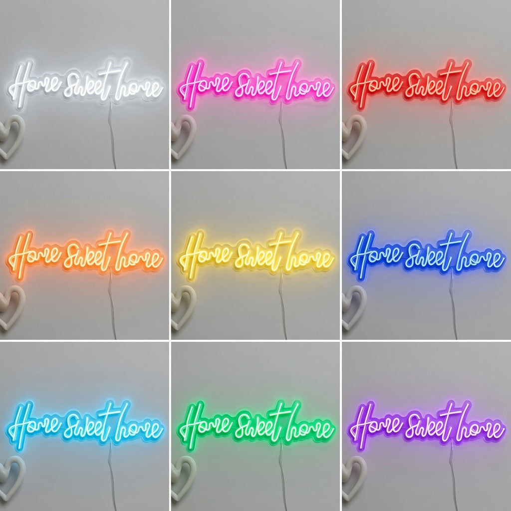 Home Sweet Home LED Neon Sign Living Room Decor Wall Neon Sign - 05 Color Grid