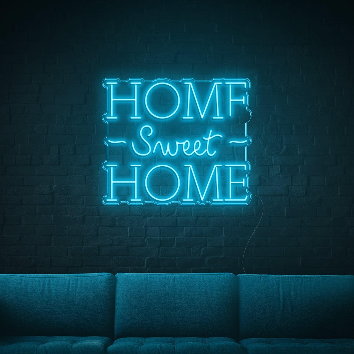 Home Sweet Home Led Neon Sign White Dual Font Design For Cozy Indoor Wall Decor | Shineneon