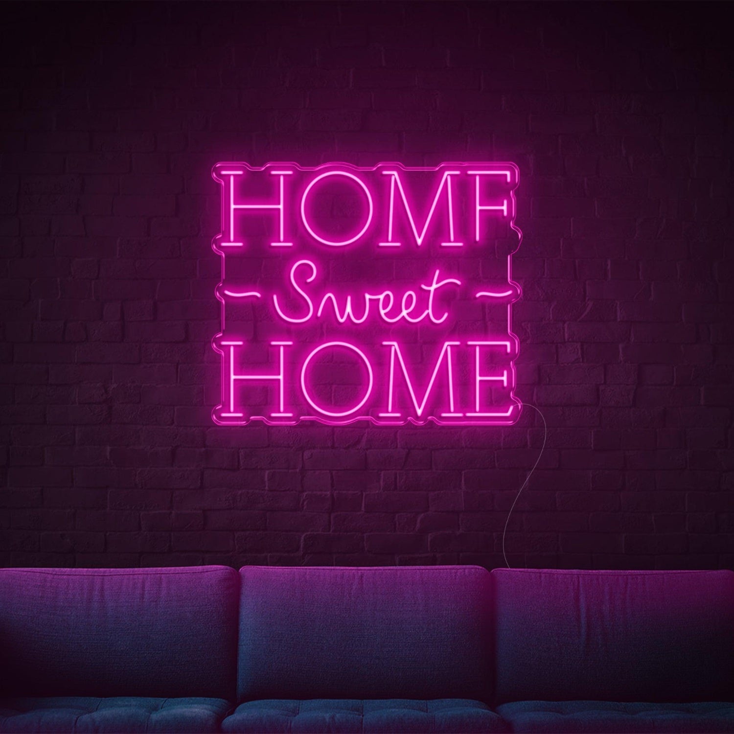 Home Sweet Home Led Neon Sign White Dual Font Design For Cozy Indoor Wall Decor | Shineneon