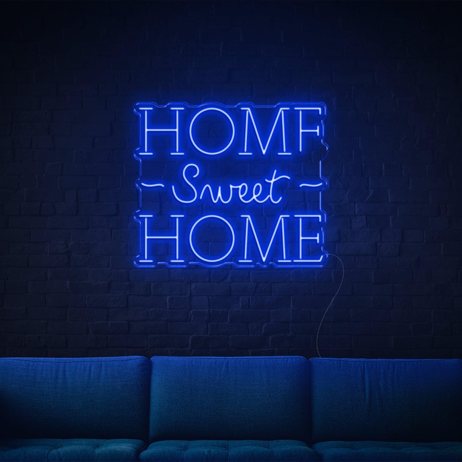 Home Sweet Home Led Neon Sign White Dual Font Design For Cozy Indoor Wall Decor | Shineneon
