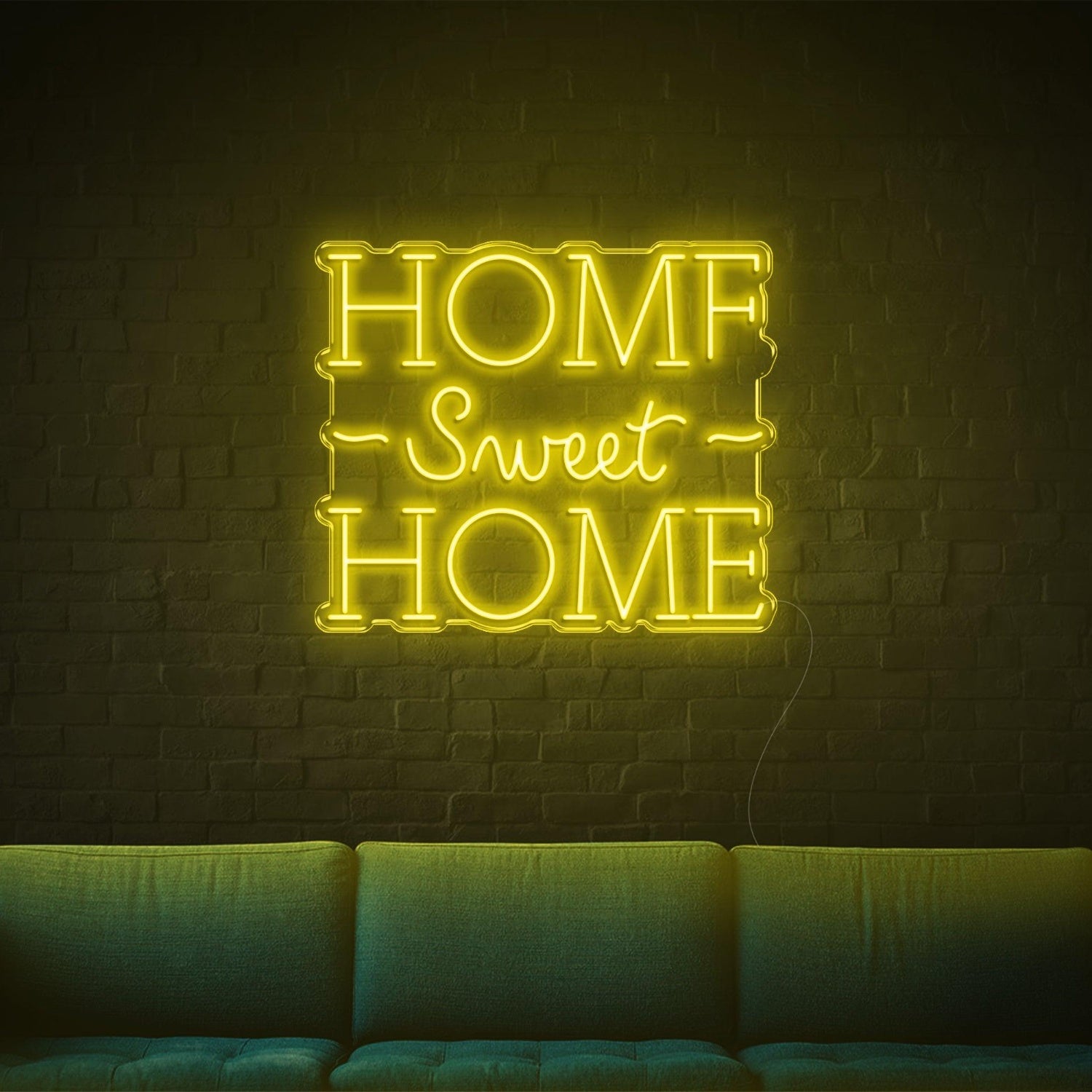 Home Sweet Home Led Neon Sign White Dual Font Design For Cozy Indoor Wall Decor | Shineneon