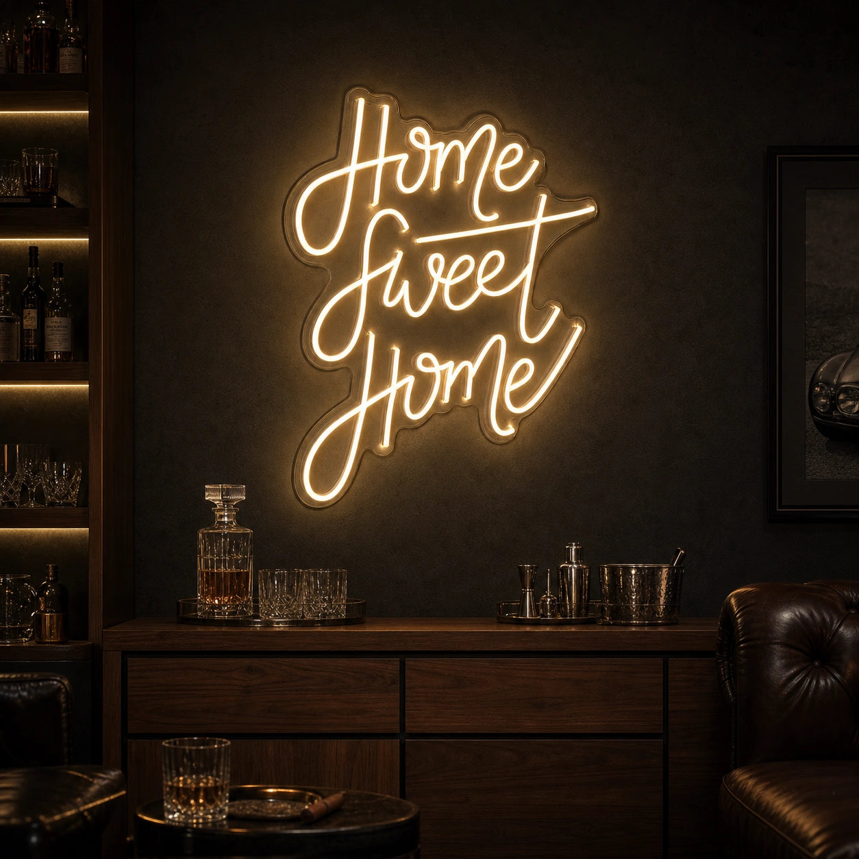 Home Sweet Home Man Cave LED Neon Sign Home Bar Wall Decoration high-converting product image