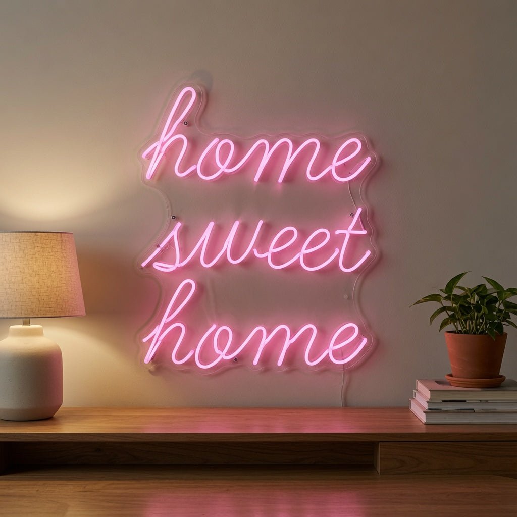 Home Sweet Home Minimal Wall Decor LED Neon Sign Wall Neon Sign - Shineneon