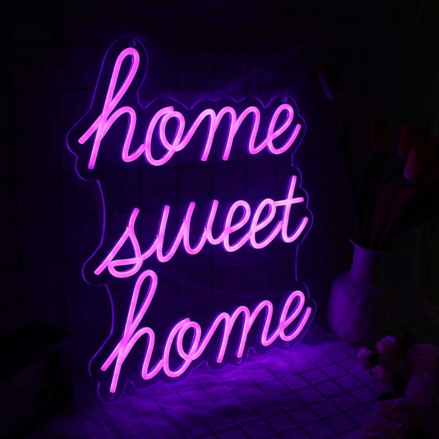 Home Sweet Home Pink Led Neon Sign | Shineneon