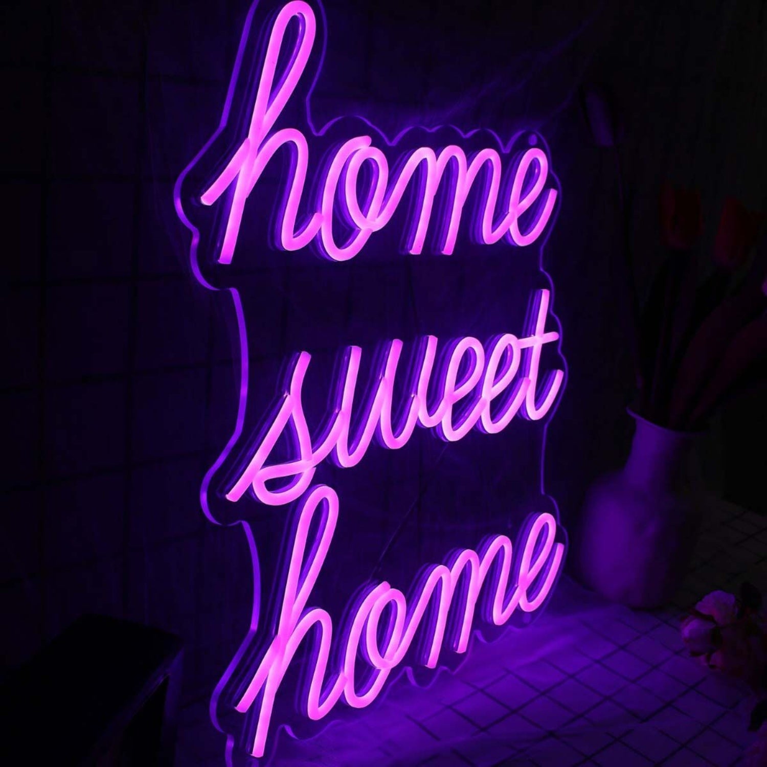 Home Sweet Home Pink Led Neon Sign | Shineneon