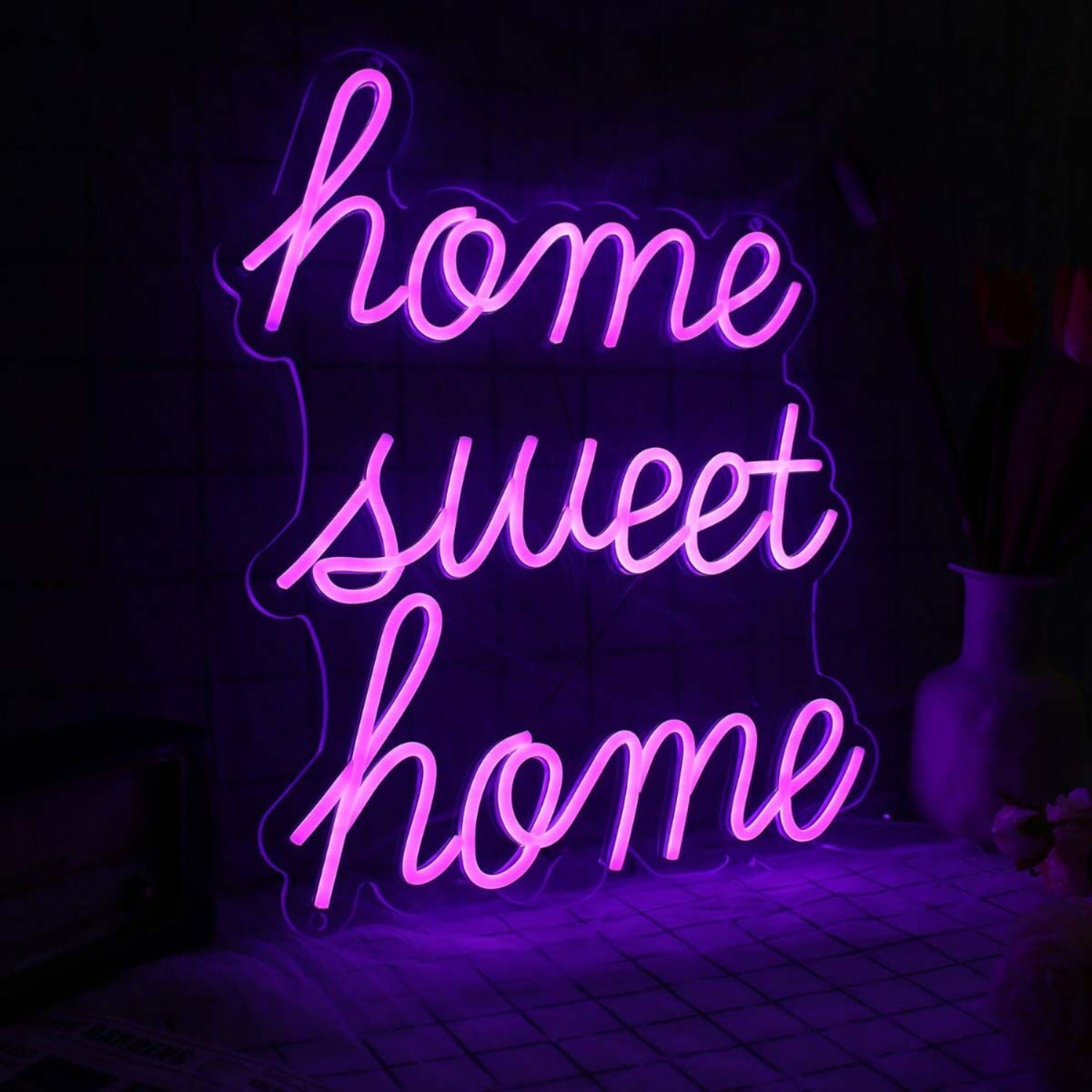 Home Sweet Home Pink Led Neon Sign | Shineneon