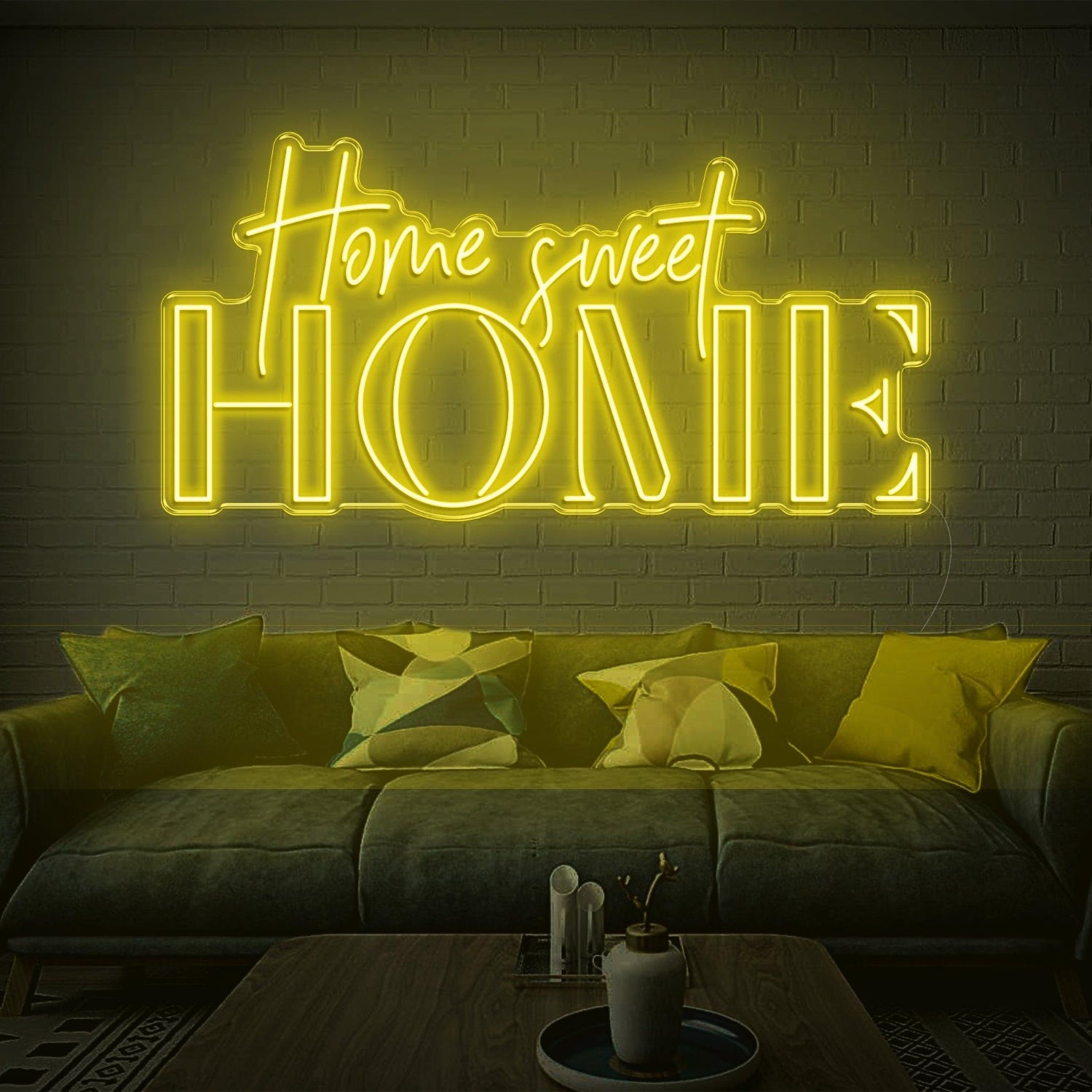 Home Sweet Home Red Script-Bold Led Neon Sign For Cozy Indoor Wall Decor | Shineneon
