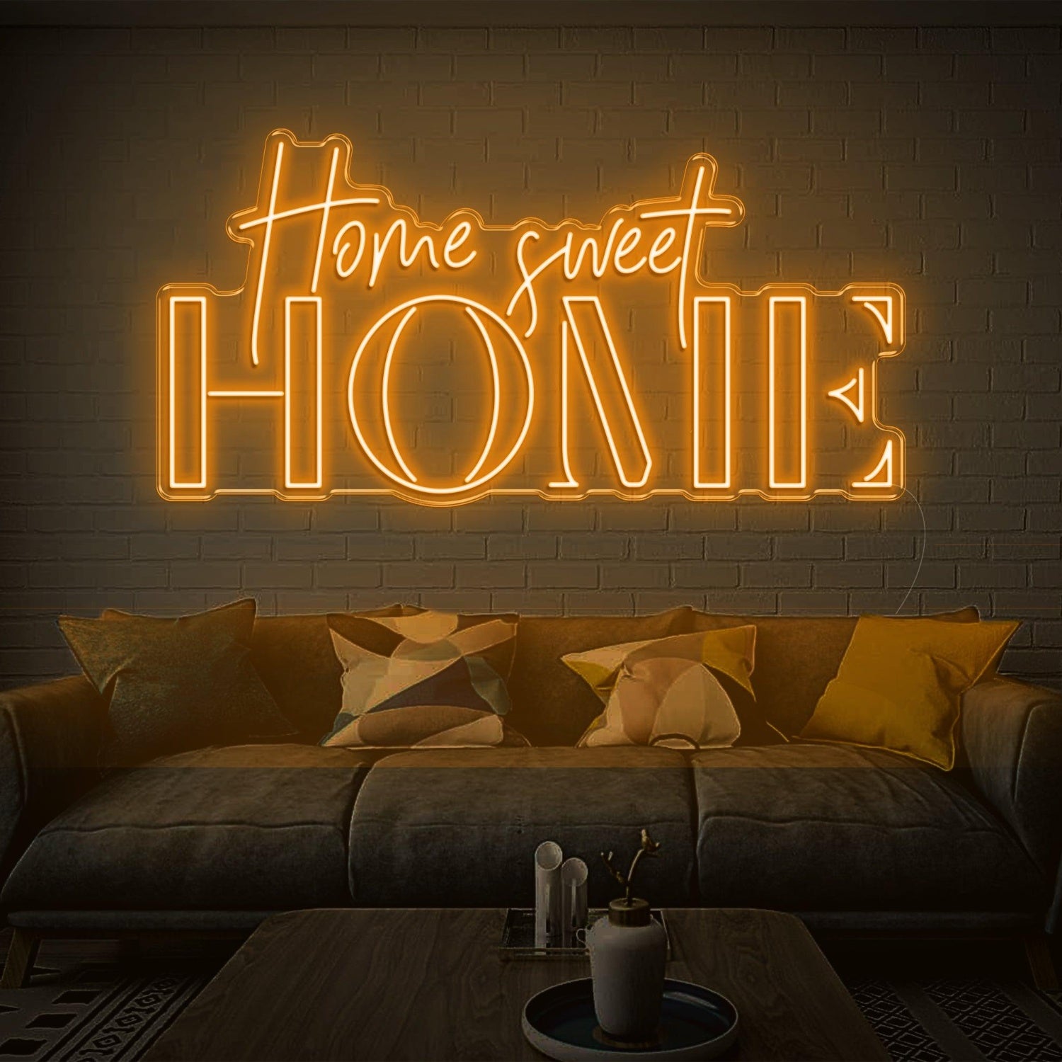 Home Sweet Home Red Script-Bold Led Neon Sign For Cozy Indoor Wall Decor | Shineneon