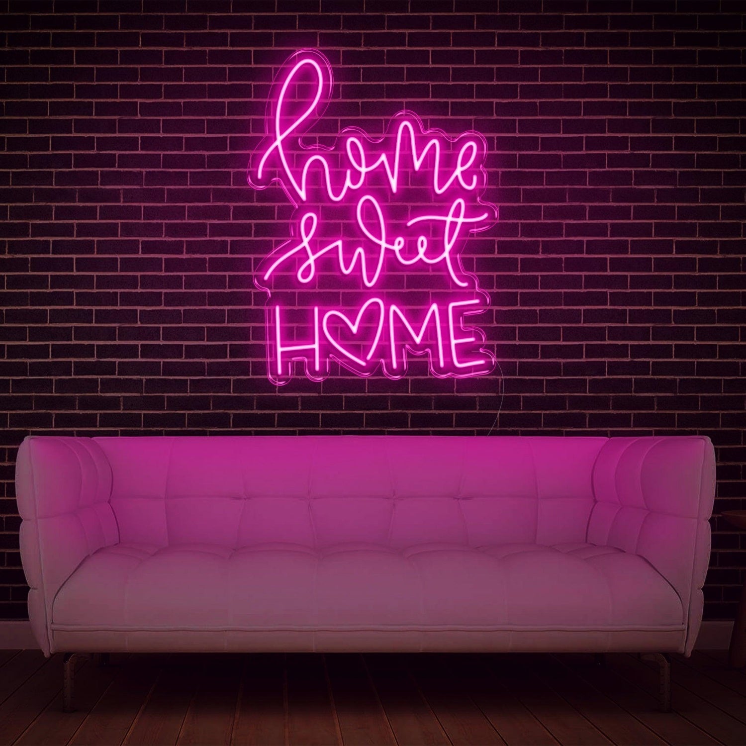 Home Sweet Home V3 Teal Led Neon Sign With Heart Design For Living Room Decor | Shineneon