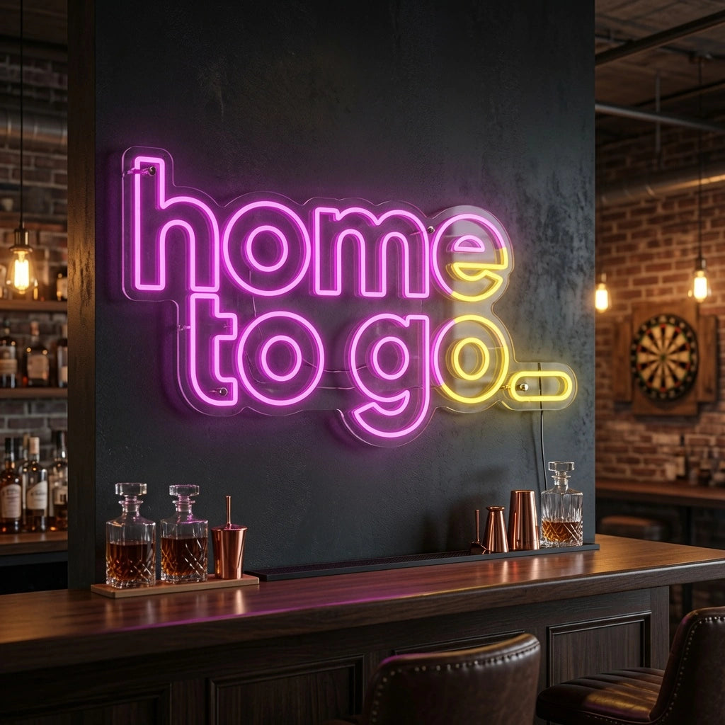 Home To Go Hanging Business LED Neon Sign - 02 High-Converting Product Image