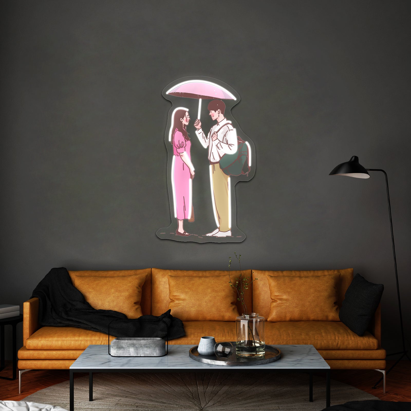 Hometown Cha Cha Cha Rainy Beach Artwork Large Neon Signs - LED neon sign view 8