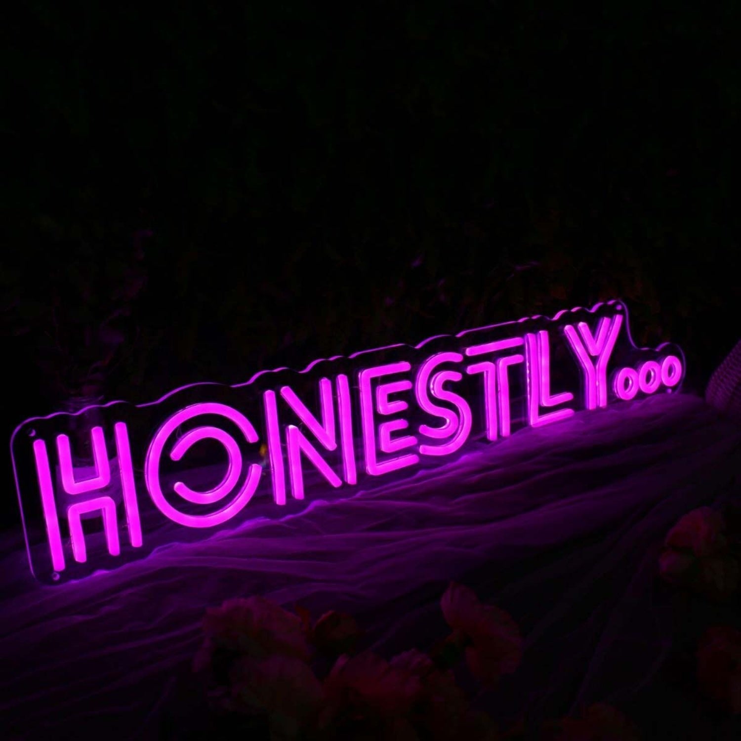Honestly Dark Purple Led Neon Sign - Shineneon