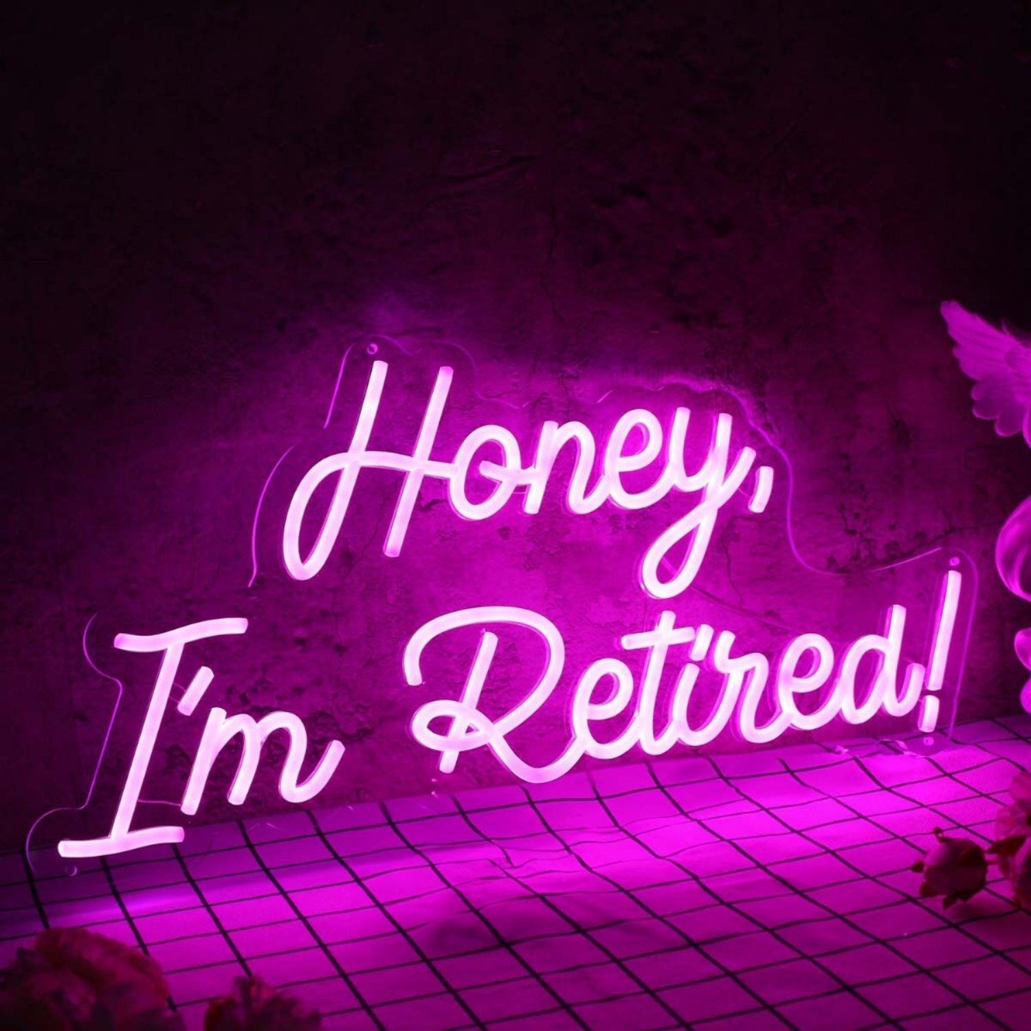 Honey I Am Retired Pink Led Neon Sign - Shineneon