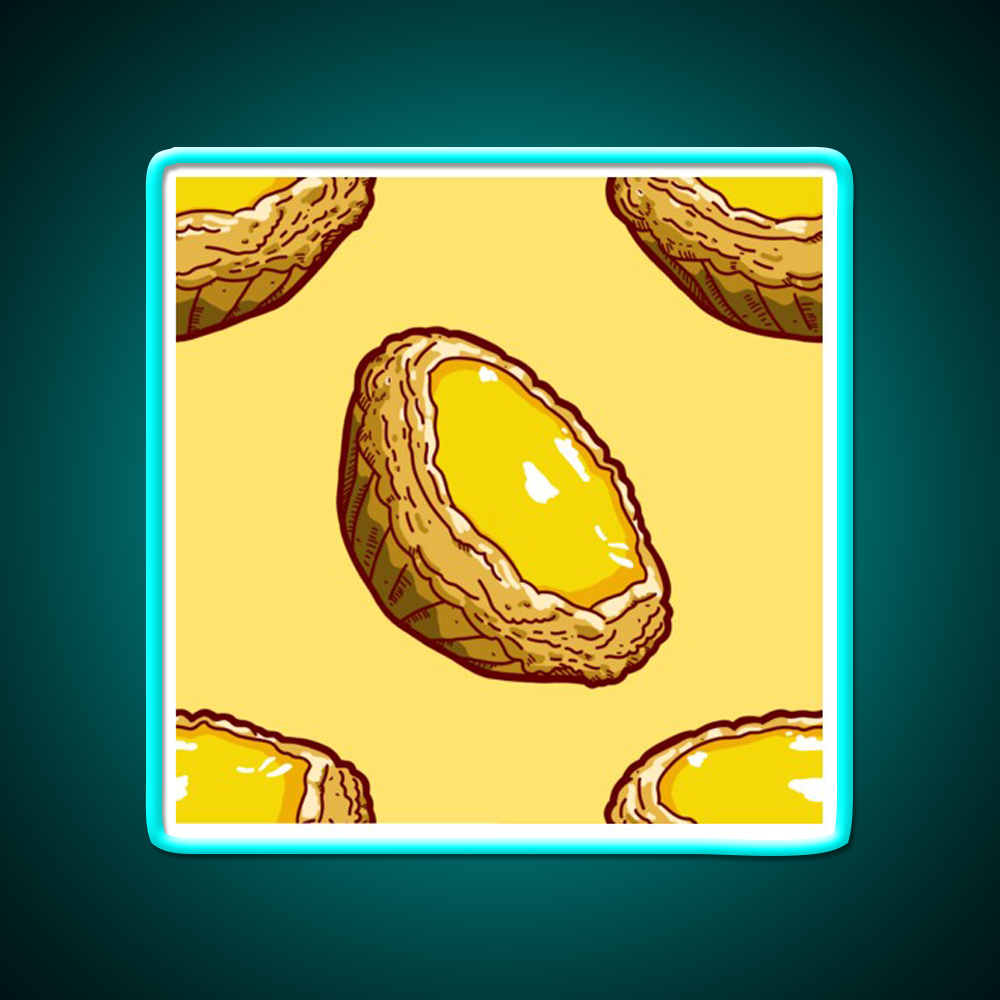 Hong Kong Egg Tart Led Neon Sign Chinese Food Rgb Color