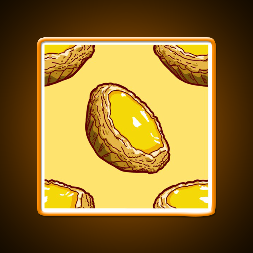 Hong Kong Egg Tart Led Neon Sign Chinese Food Rgb Color