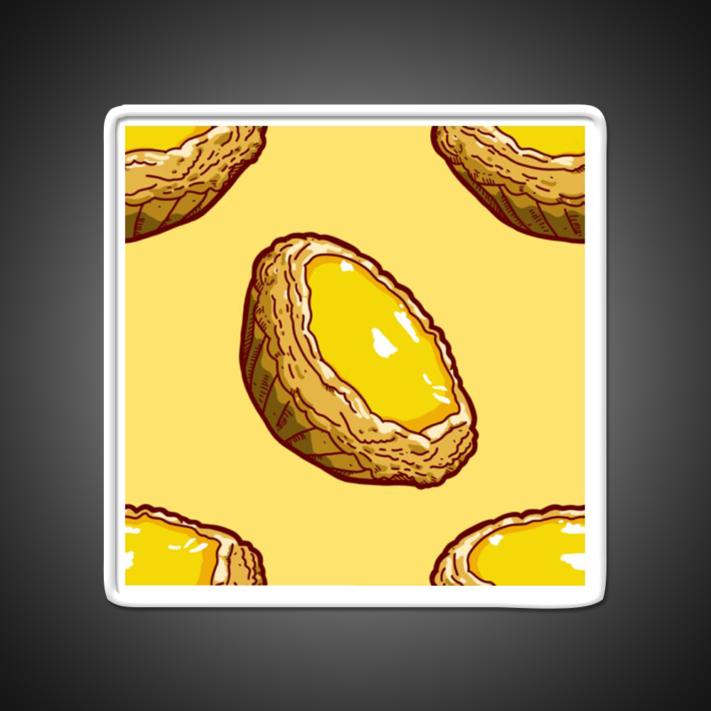 Hong Kong Egg Tart Led Neon Sign Chinese Food Rgb Color