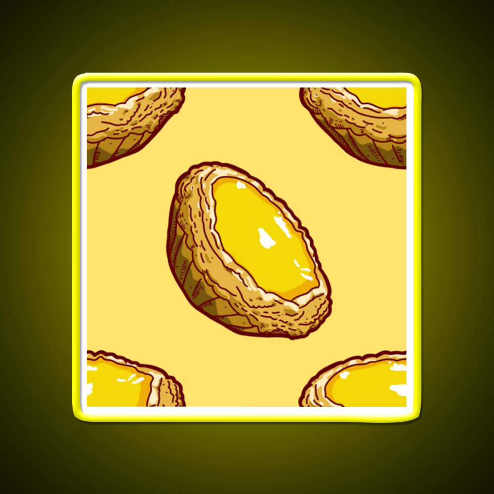 Hong Kong Egg Tart Led Neon Sign Chinese Food Rgb Color