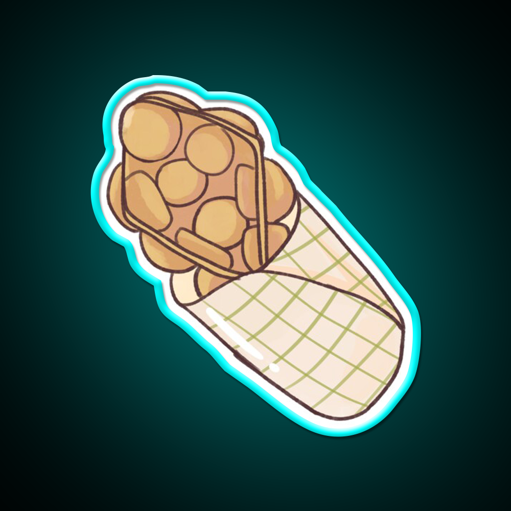 Hong Kong Egg Waffle Led Neon Sign Chinese Food Rgb Color