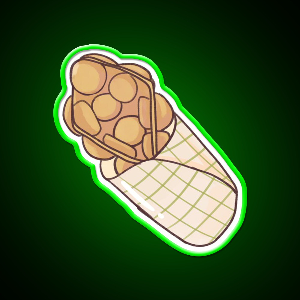 Hong Kong Egg Waffle Led Neon Sign Chinese Food Rgb Color