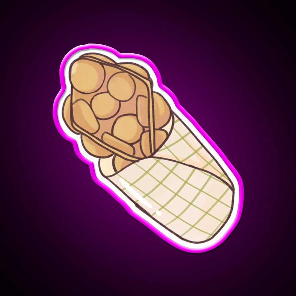 Hong Kong Egg Waffle Led Neon Sign Chinese Food Rgb Color