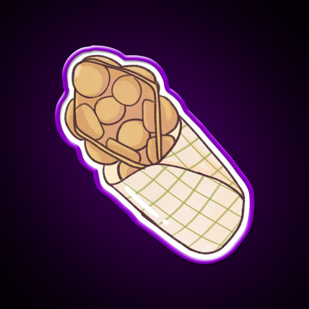 Hong Kong Egg Waffle Led Neon Sign Chinese Food Rgb Color