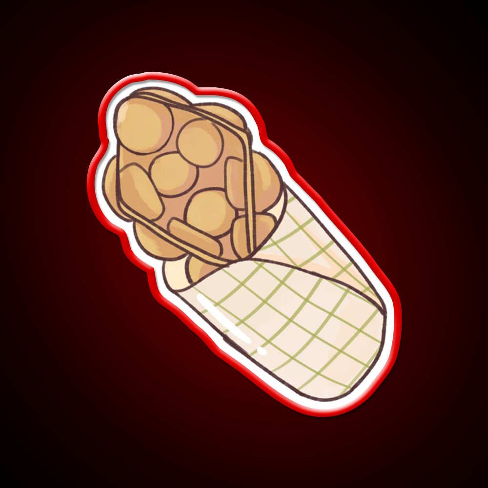 Hong Kong Egg Waffle Led Neon Sign Chinese Food Rgb Color