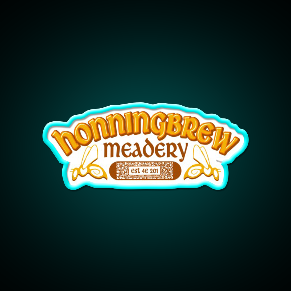 Honningbrew Meadery Beer Bar Decor Led Neon Sign Rgb Color - Size and dimension reference