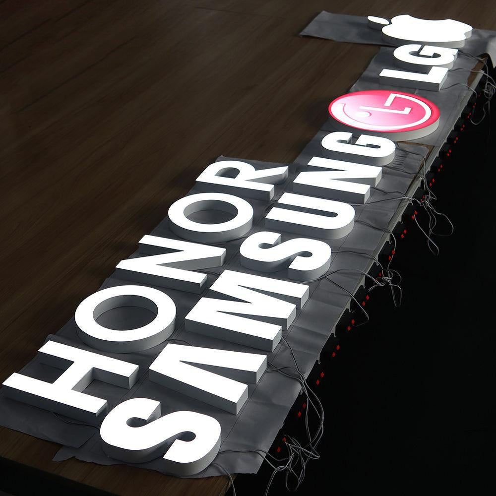 Honor Sumsung With Logo 3D Frontlit Letters Metal Led Sign