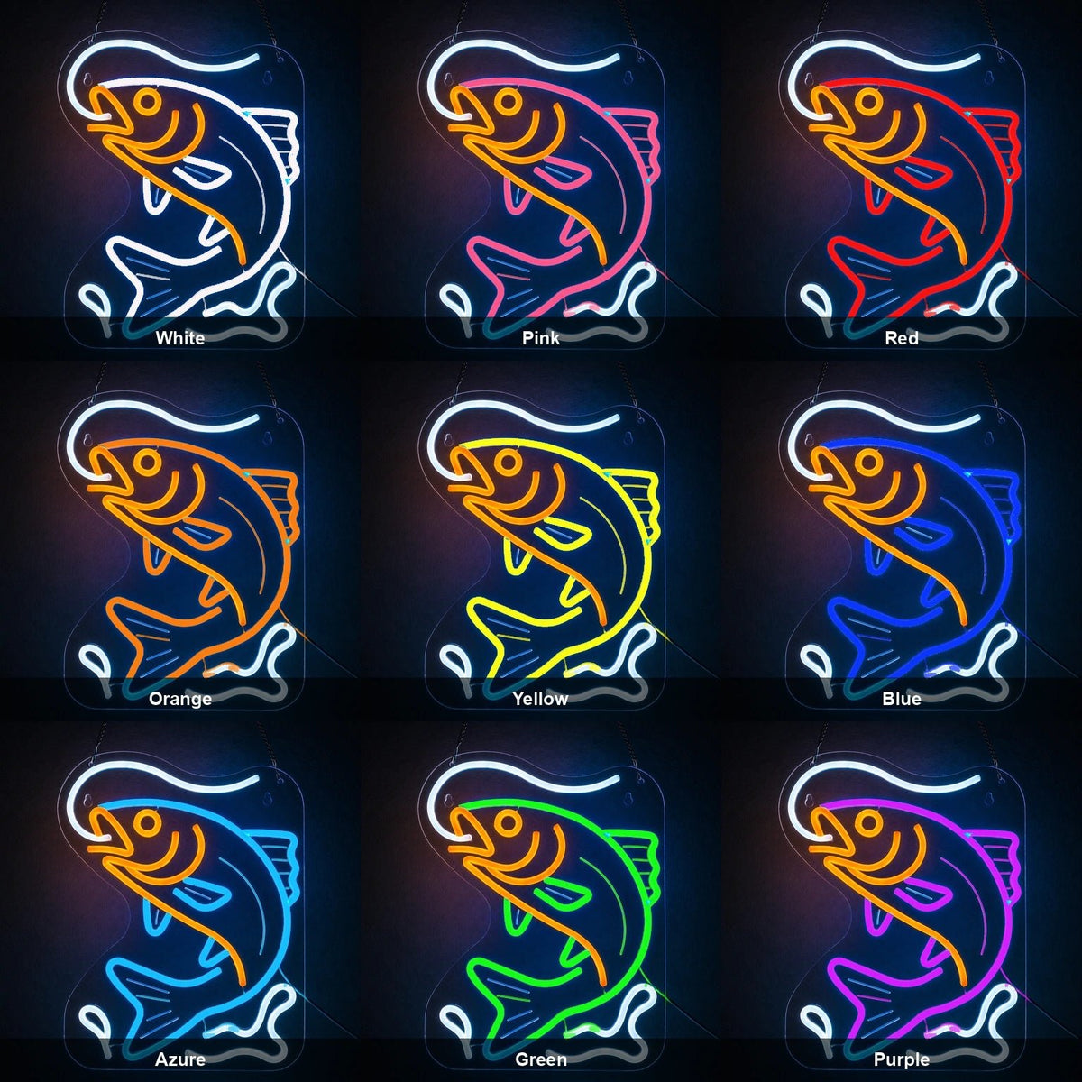 Hooked Bass Fish LED Neon Sign - Shineneon