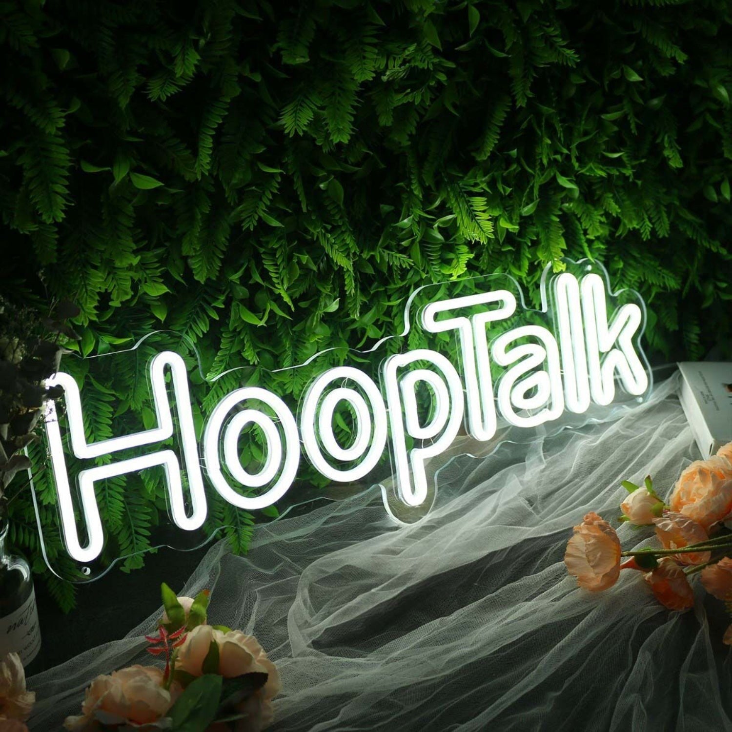 Hoop Talk White Led Neon Sign - Shineneon