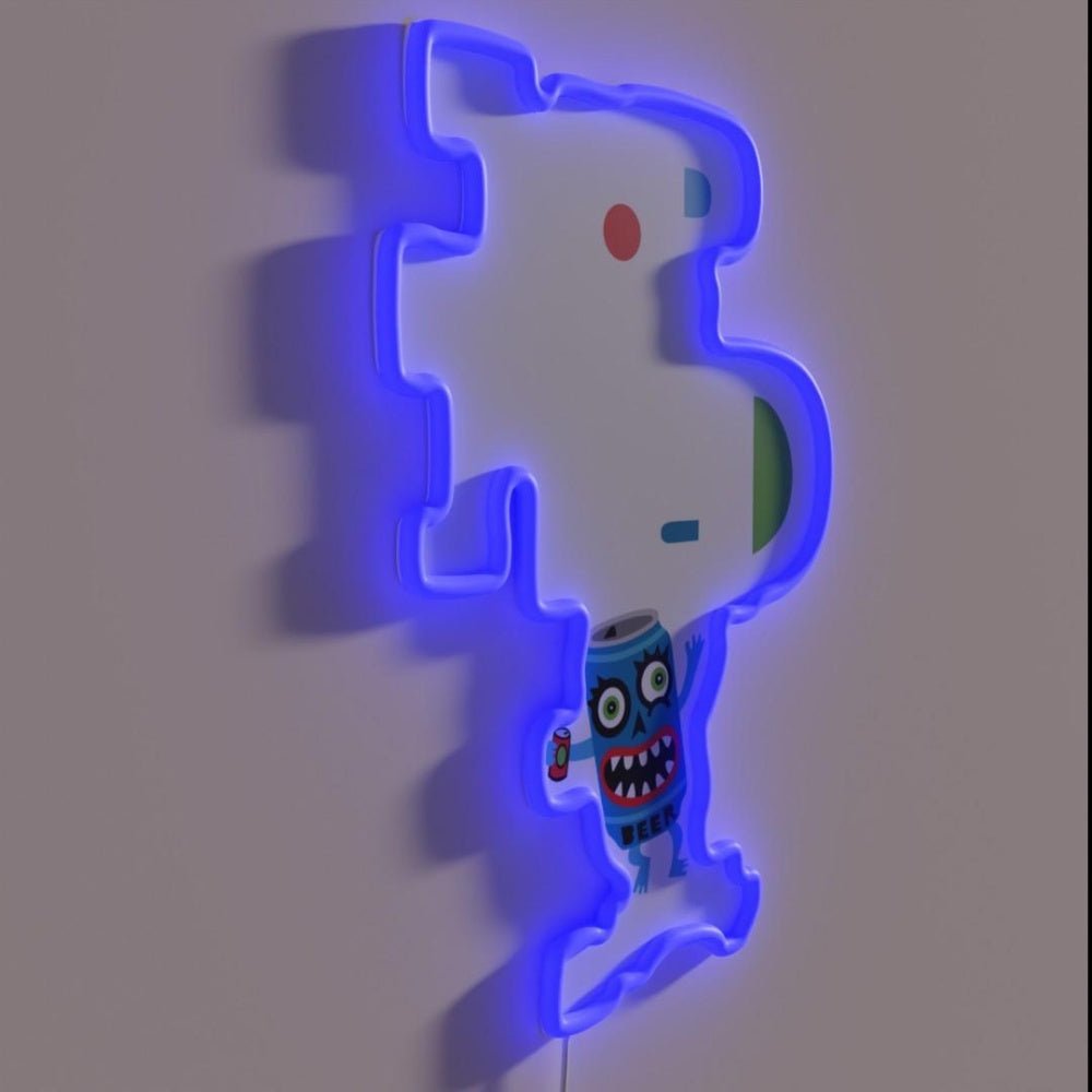 Hop Head Mr Brewsky On Darks Rgb Led Neon Sign - Shineneon