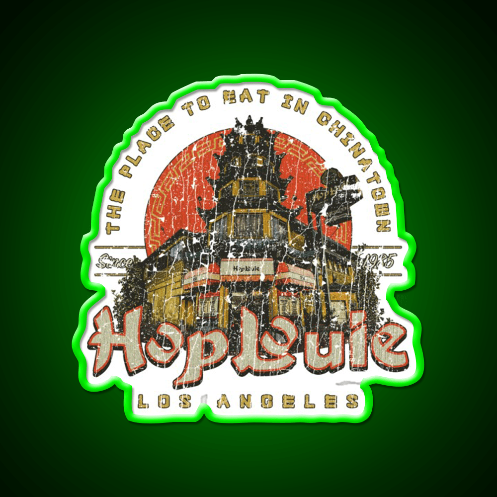 Hop Louie Los Angeles Led Neon Sign Chinese Food Rgb Color - Shineneon