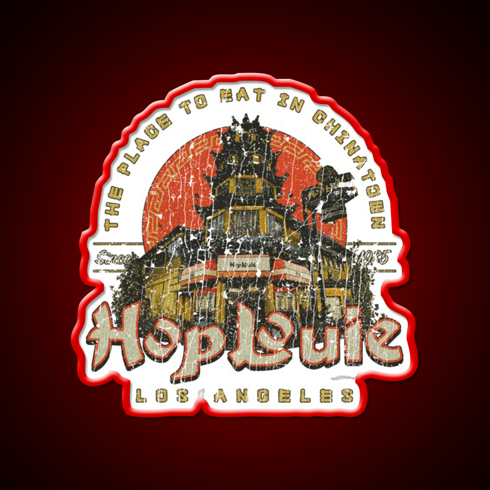 Hop Louie Los Angeles Led Neon Sign Chinese Food Rgb Color - Shineneon