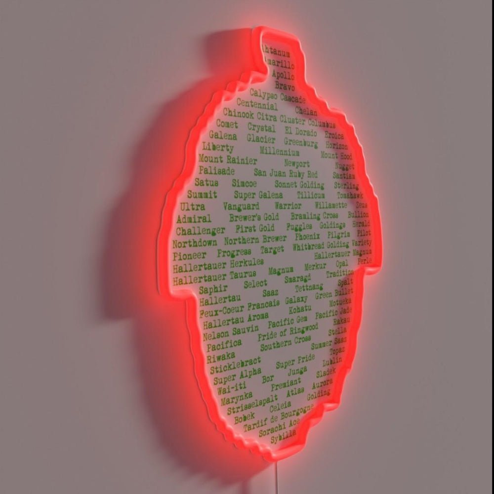 Hop Varieties Of The World Rgb Led Neon Sign - Shineneon