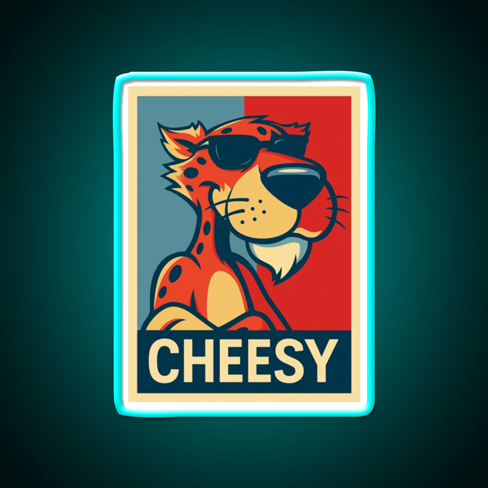Hope Chester Cheetah Snack Food Led Neon Sign For Snack Room Rgb Color - Shineneon