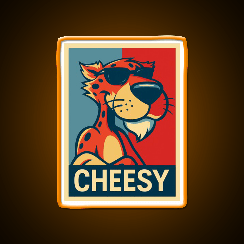 Hope Chester Cheetah Snack Food Led Neon Sign For Snack Room Rgb Color - Shineneon