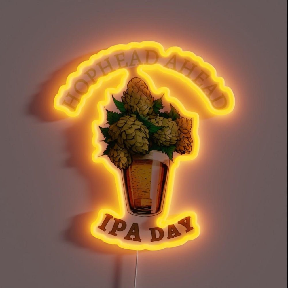 Hophead Ahead Beer Geek Ipa Day Rgb Led Neon Sign - Shineneon